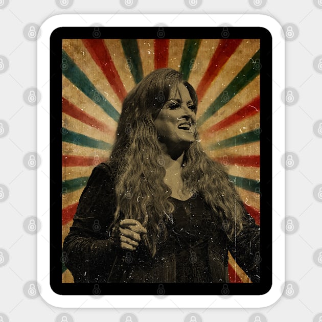 Wynonna Judd Concert - Photo Vintage Retro Look Fan Design Sticker by Janji Joni